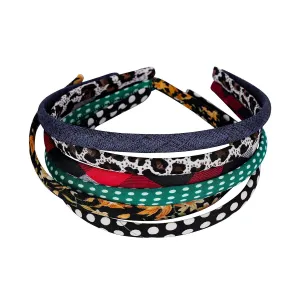 6-Pack Stylish Cotton Hairbands