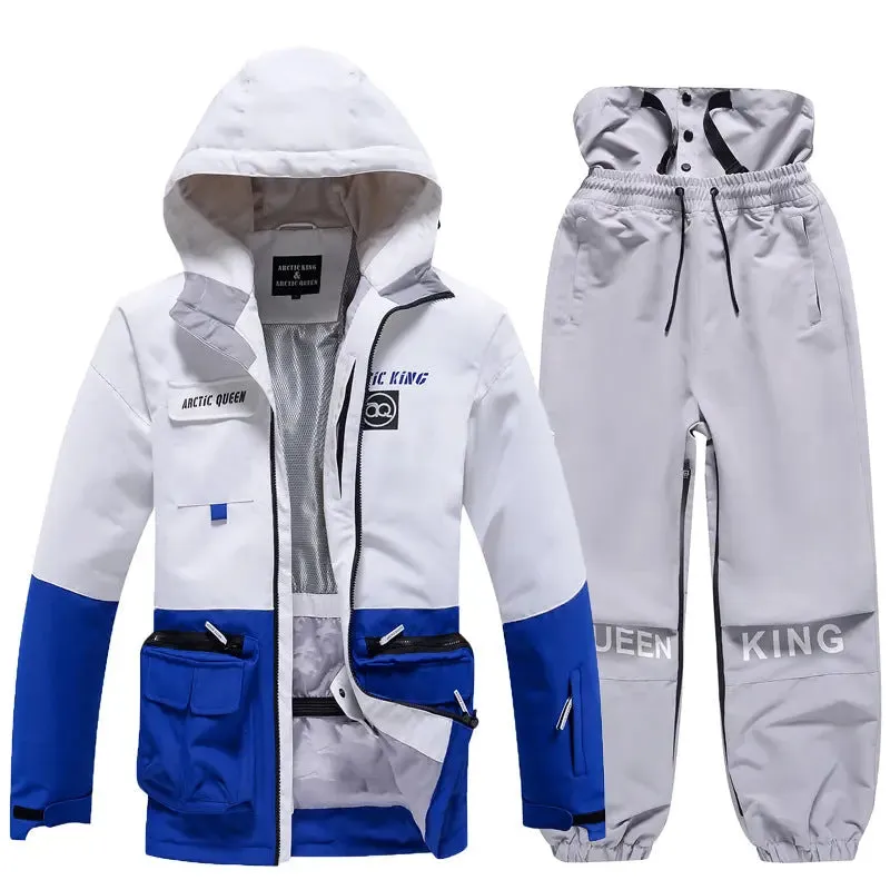 Adult Ski Insulated Cargo Jacket & Jogger Pants Downhill Diva Suits 