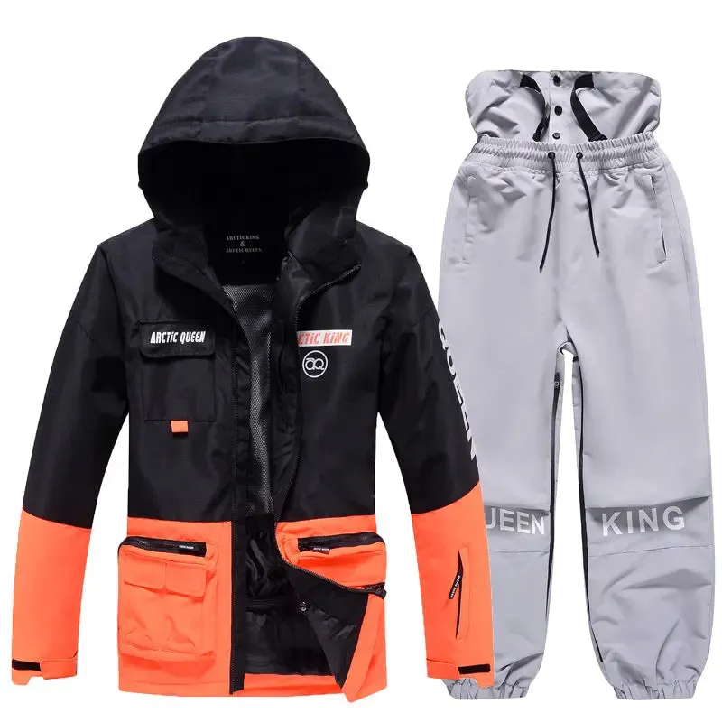 Adult Ski Insulated Cargo Jacket & Jogger Pants Downhill Diva Suits 