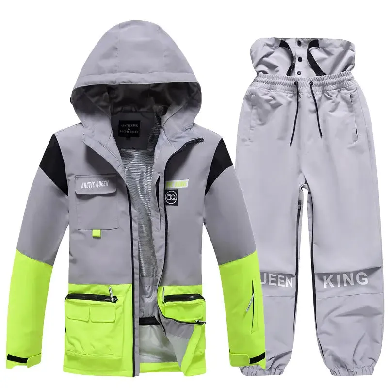 Adult Ski Insulated Cargo Jacket & Jogger Pants Downhill Diva Suits 