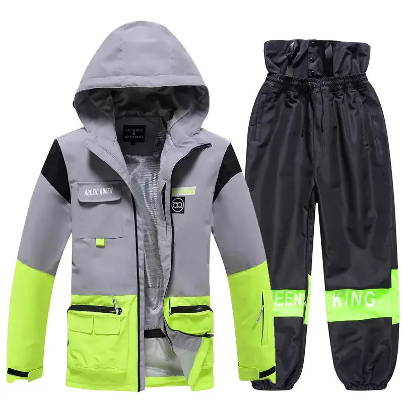 Adult Ski Insulated Cargo Jacket & Jogger Pants Downhill Diva Suits 