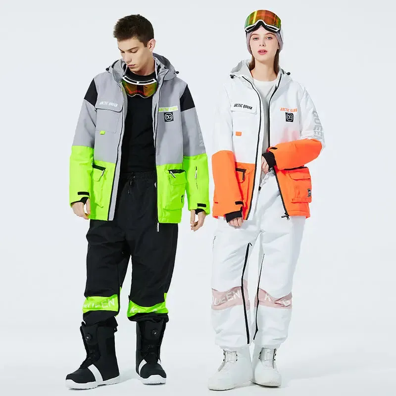 Adult Ski Insulated Cargo Jacket & Jogger Pants Downhill Diva Suits 