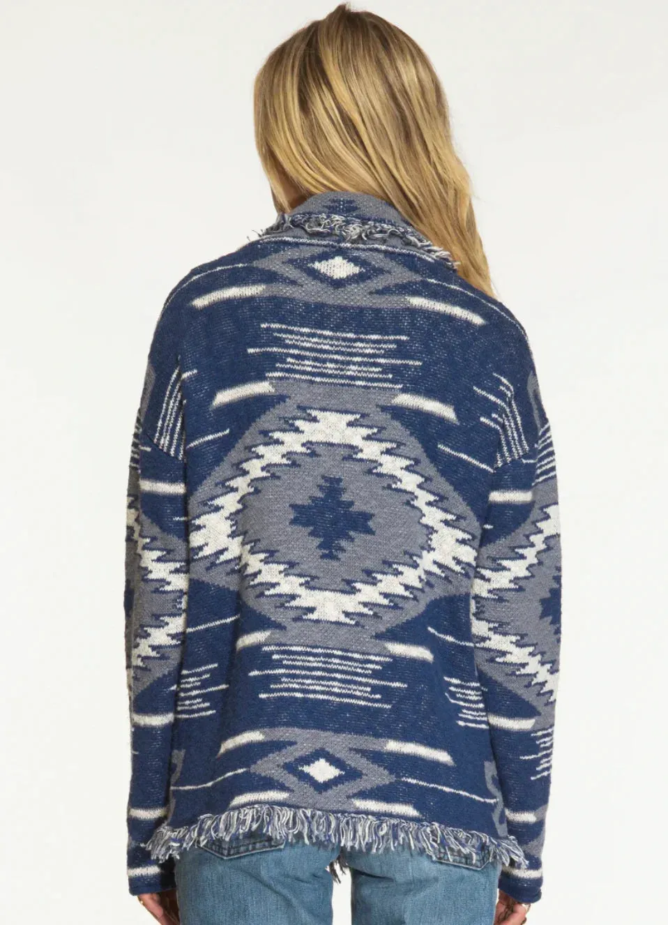 Blue Aztec Arrow Cardi