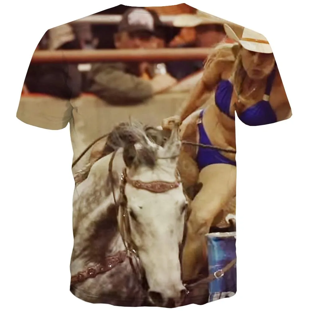 Borse T shirts Men Competition Tshirt Anime Raced Tshirt Printed Equestrian T shirts Funny