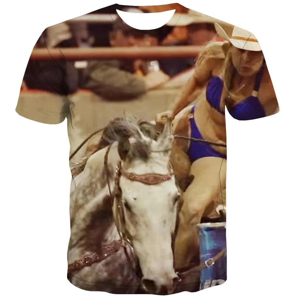 Borse T shirts Men Competition Tshirt Anime Raced Tshirt Printed Equestrian T shirts Funny