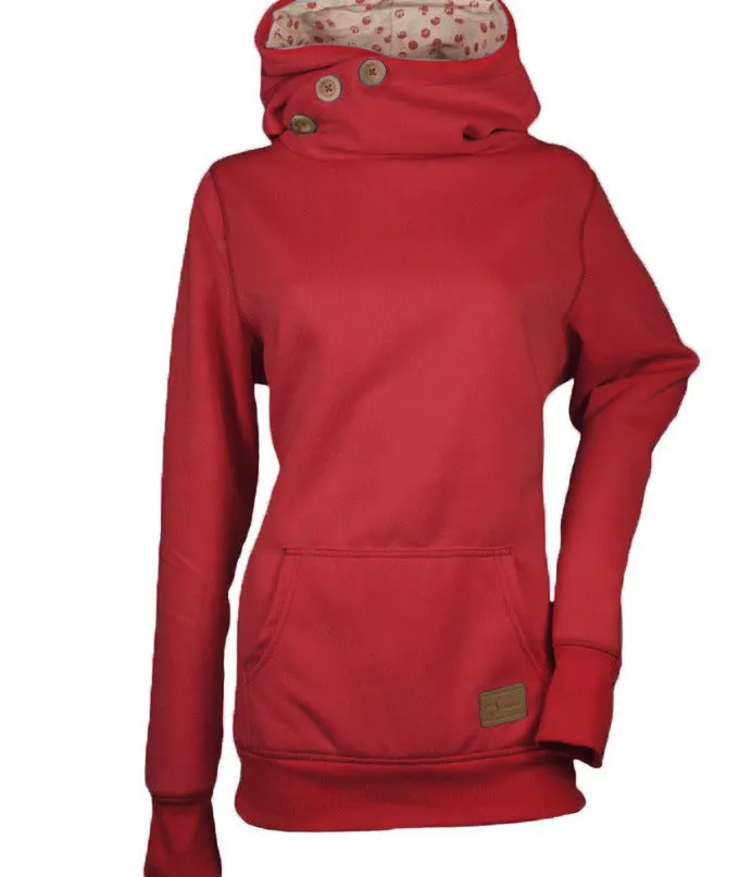 Buttons Pocket Decorate Slim Hooded Hoodie