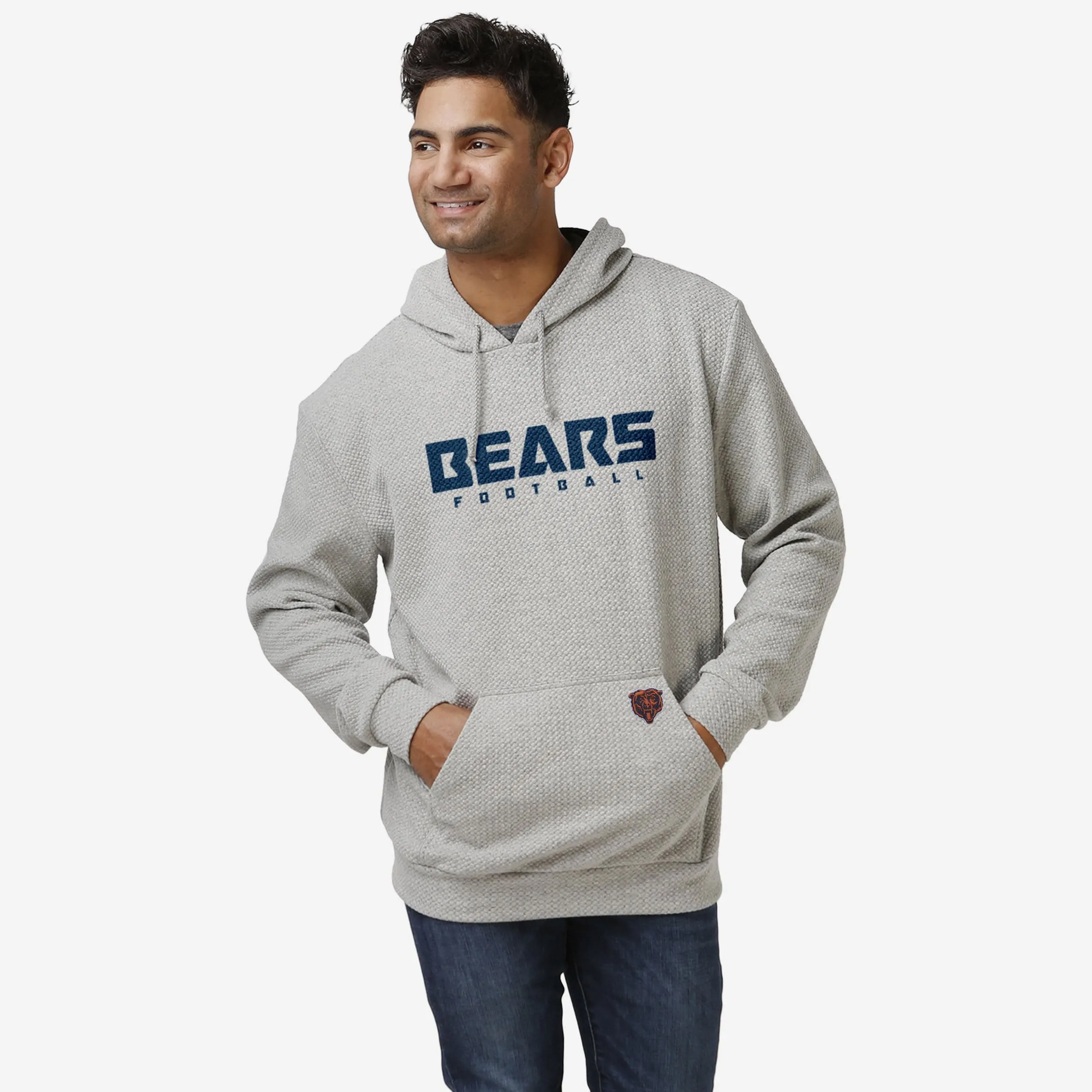 Chicago Bears Gray Woven Hoodie