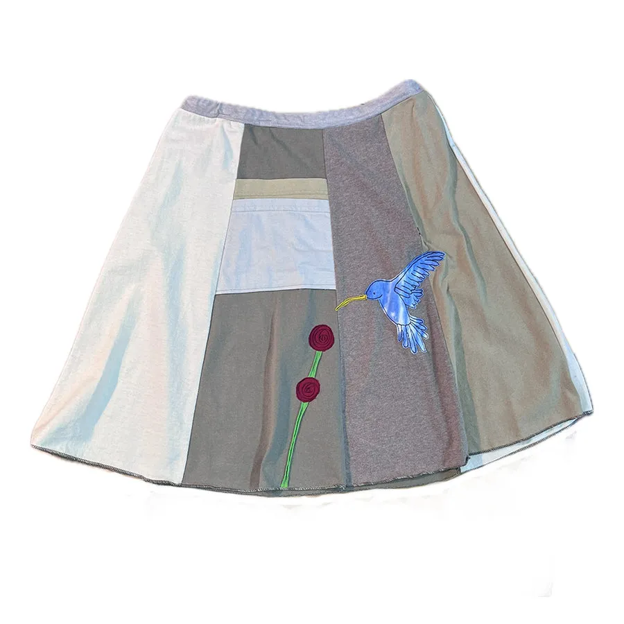 Classic Appliqué Skirt-Hummingbird