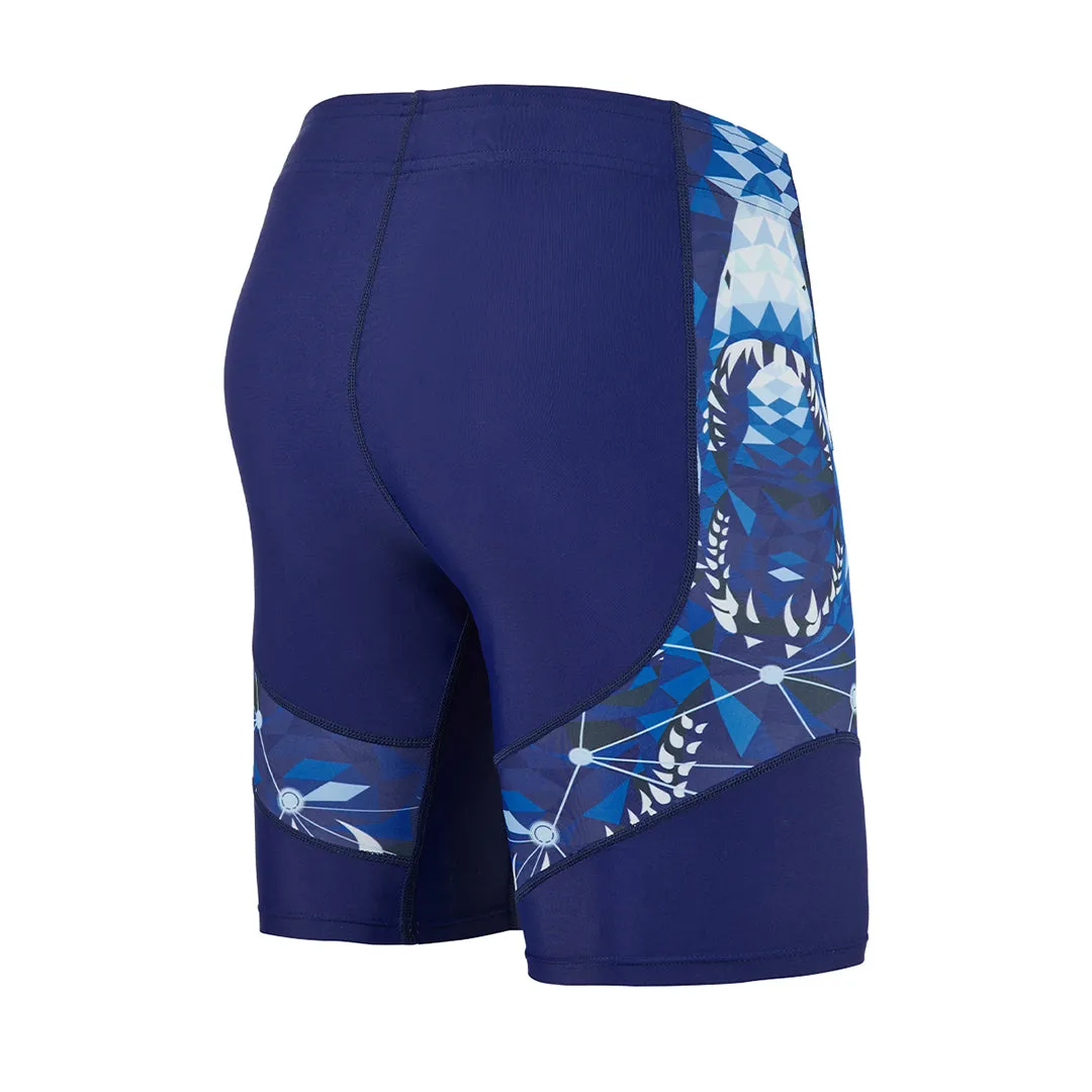 Classic UPF50  Mens Jammer & Compression Shorts Base Layers - Blue Shark Style