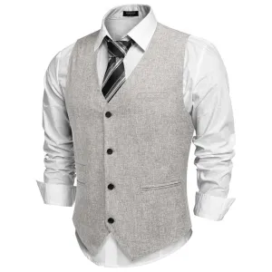 Coofandy Men's Casual Lightweight Waistcoat Slim Fit Suit Business Vests