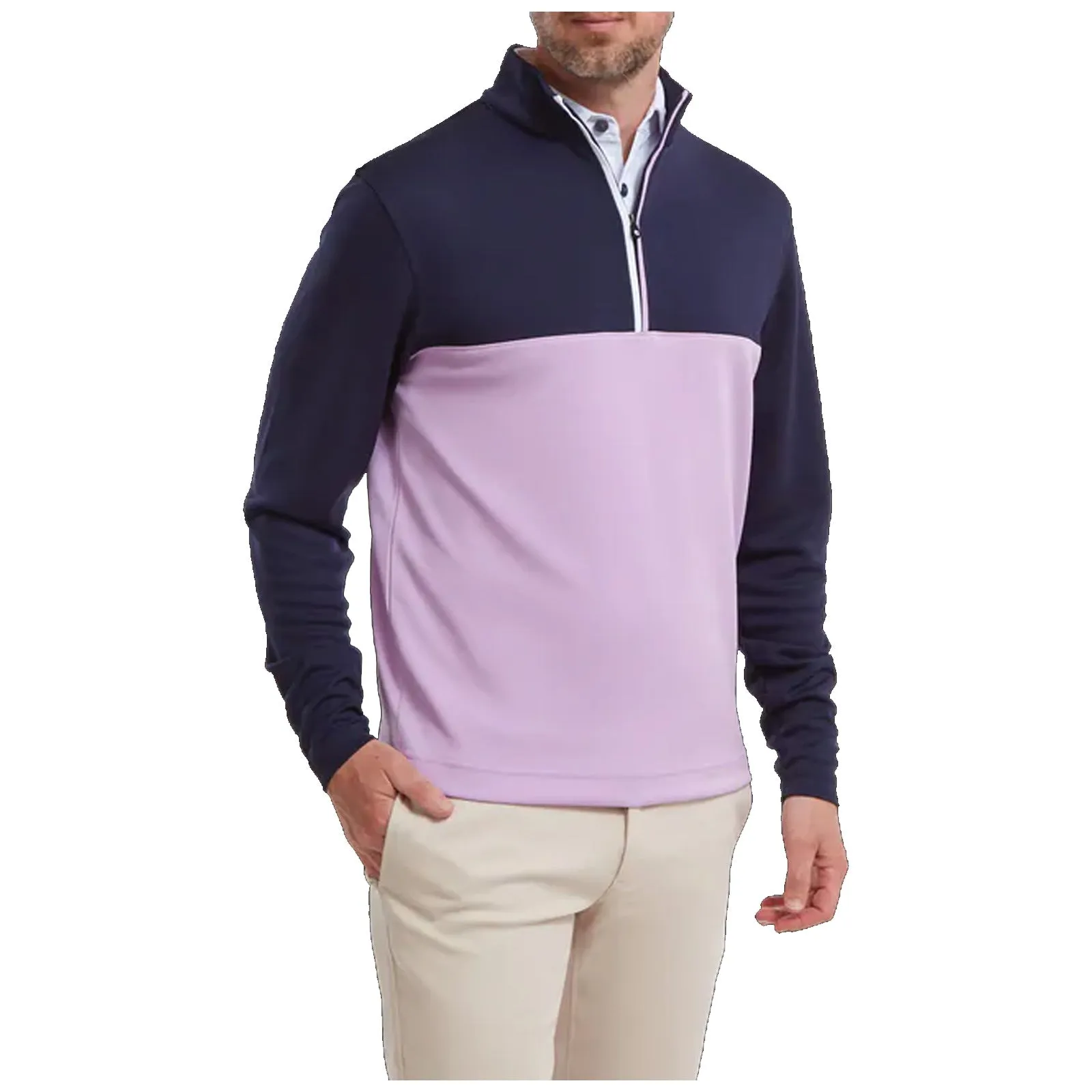 FootJoy Mens Colour Block Chill-Out Half Zip Top