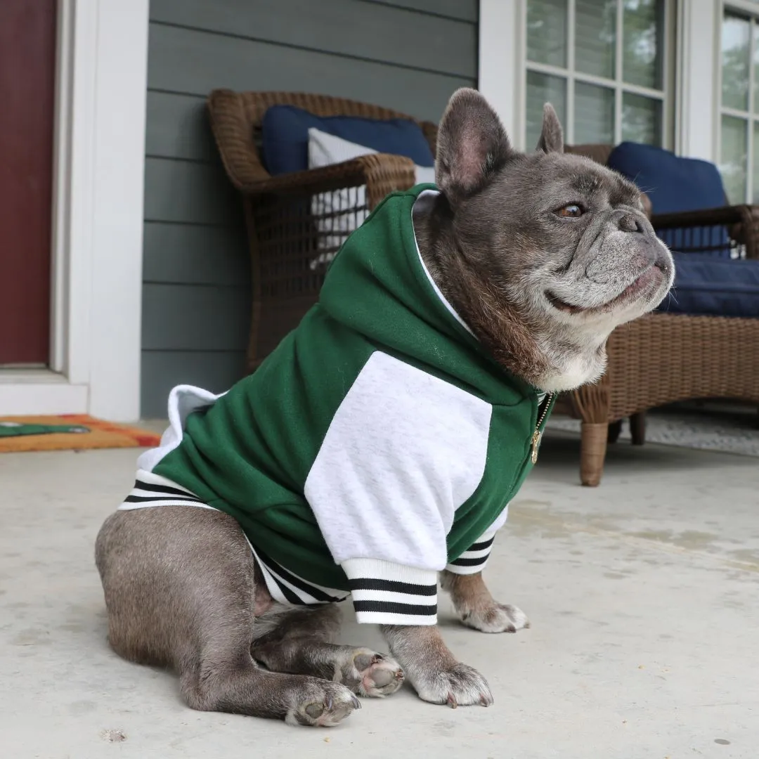 Frenchie Dog Hoodie - Emerald City Varsity