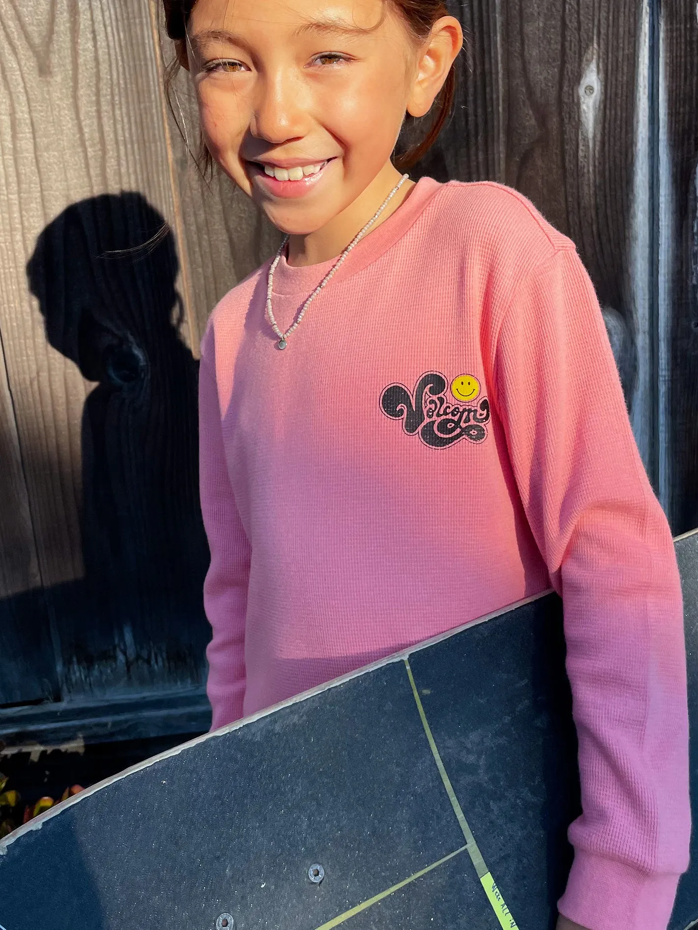 Girls Thermality Long Sleeve Tee - Coral Haze