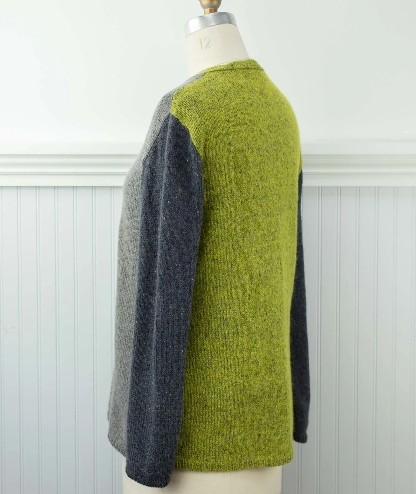 Go-To Cardigan: Colorblocked Using Rowan Felted Tweed