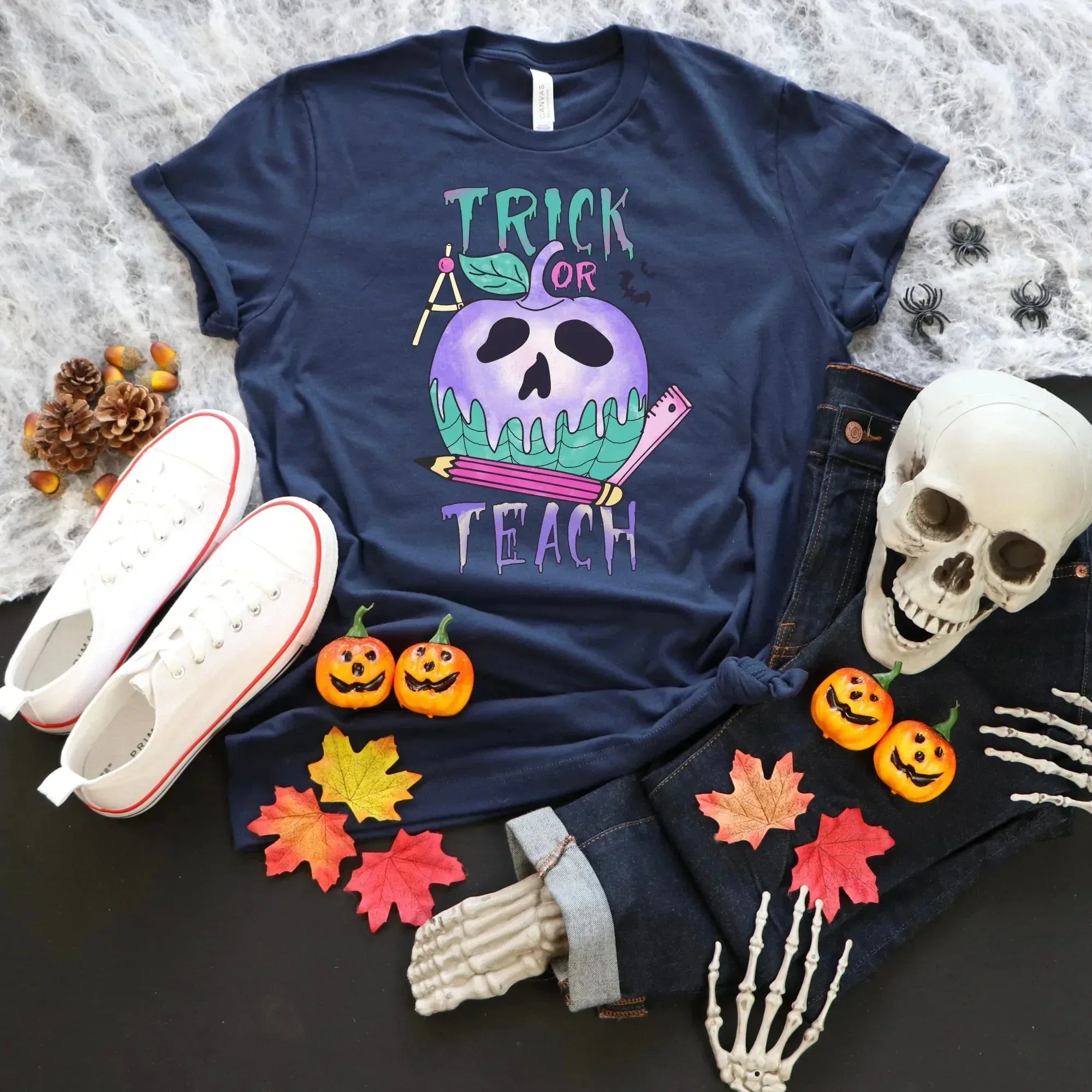 Halloween Teacher Shirt, Trick or Teach Shirt, Halloween Sweatshirt, Spooky Teacher Shirt, Halloween Pumpkin, Happy Halloween, Teacher Gift