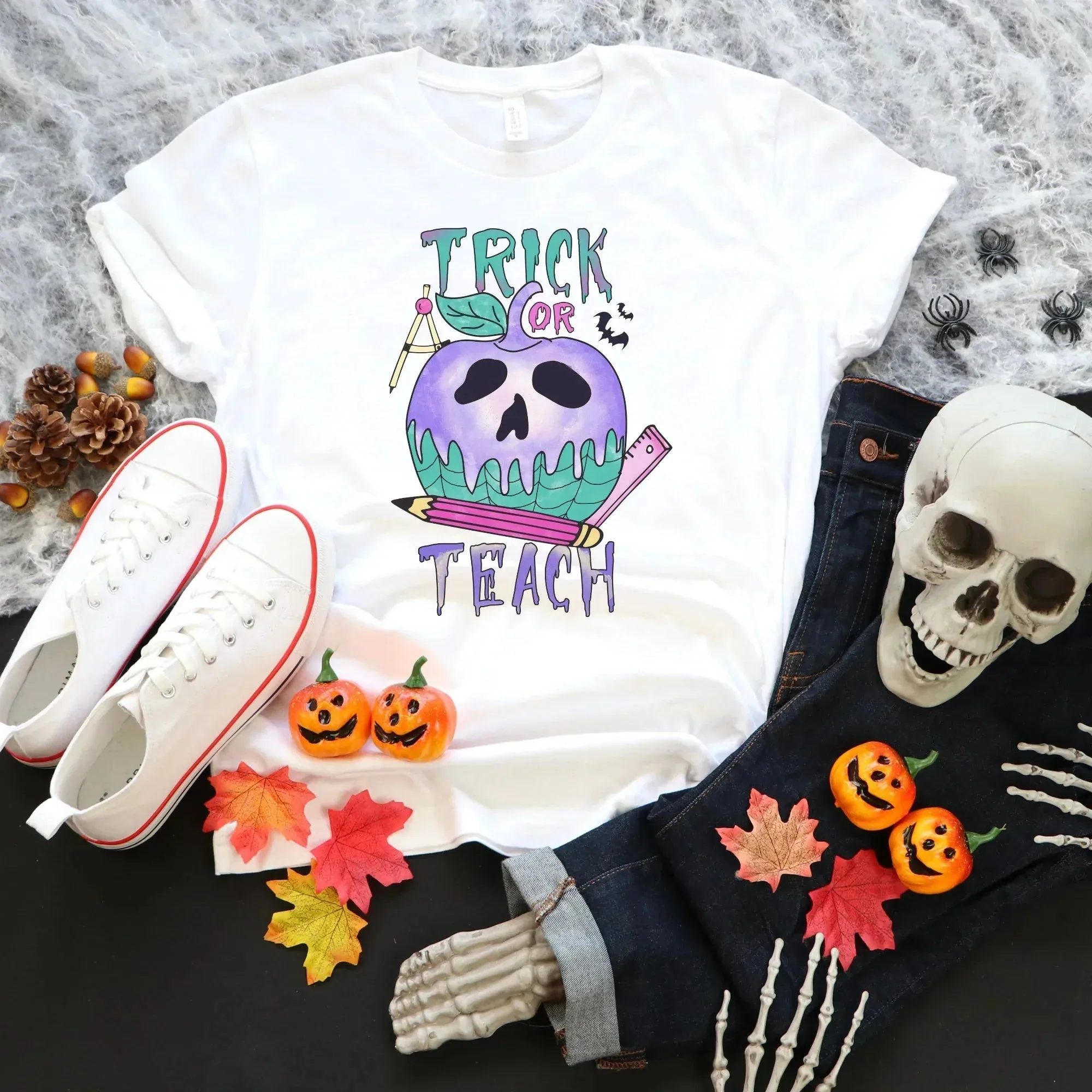 Halloween Teacher Shirt, Trick or Teach Shirt, Halloween Sweatshirt, Spooky Teacher Shirt, Halloween Pumpkin, Happy Halloween, Teacher Gift