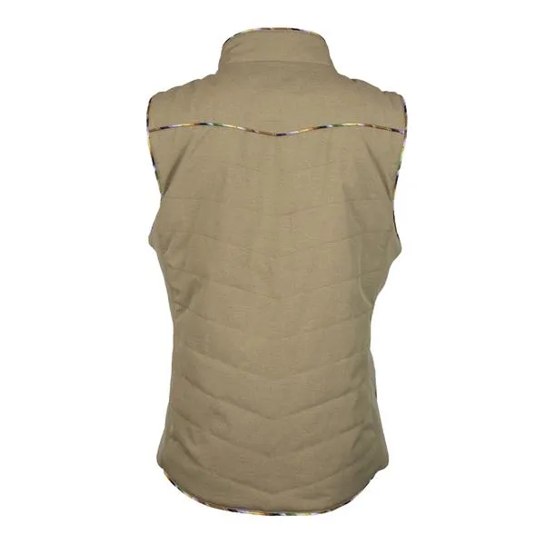 Hooey Ladies Tan with Serape Accents  Vest HV082TN