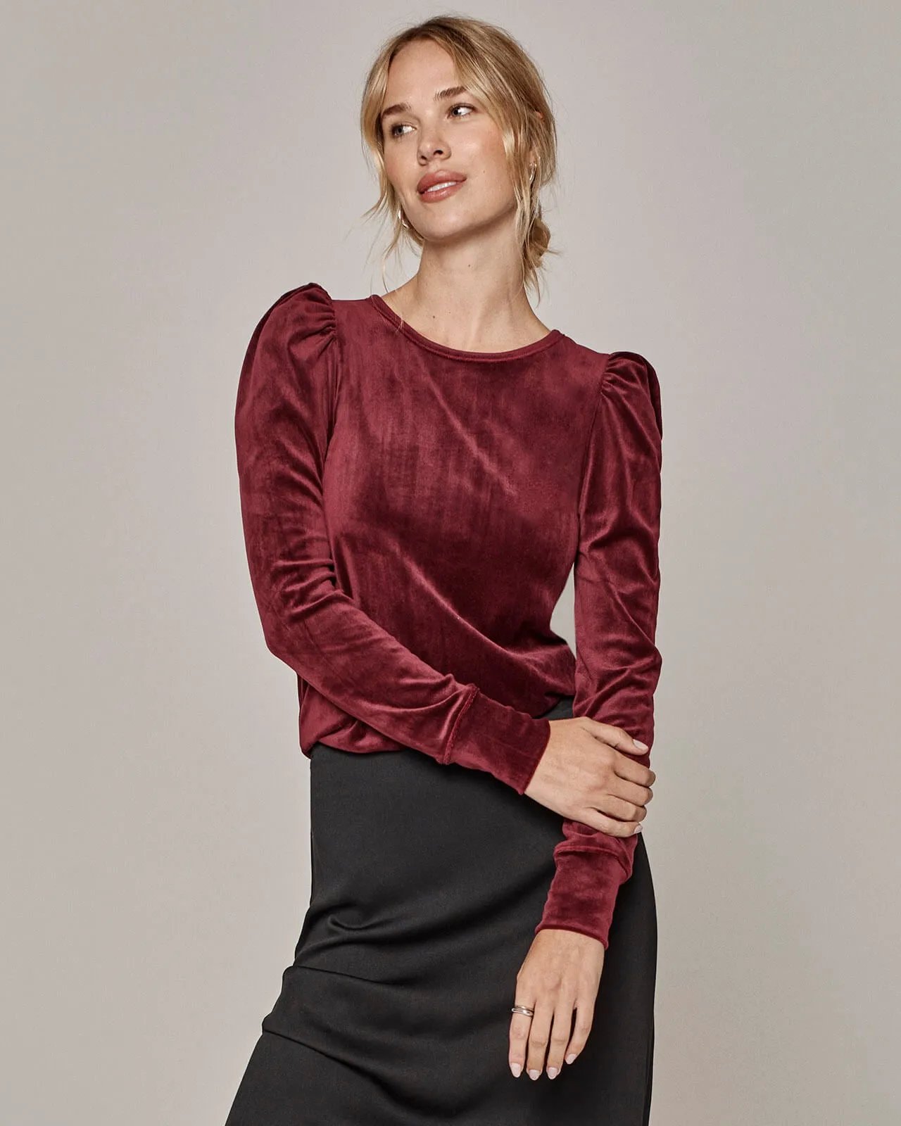 Ingrid Velour Long Sleeve Tee