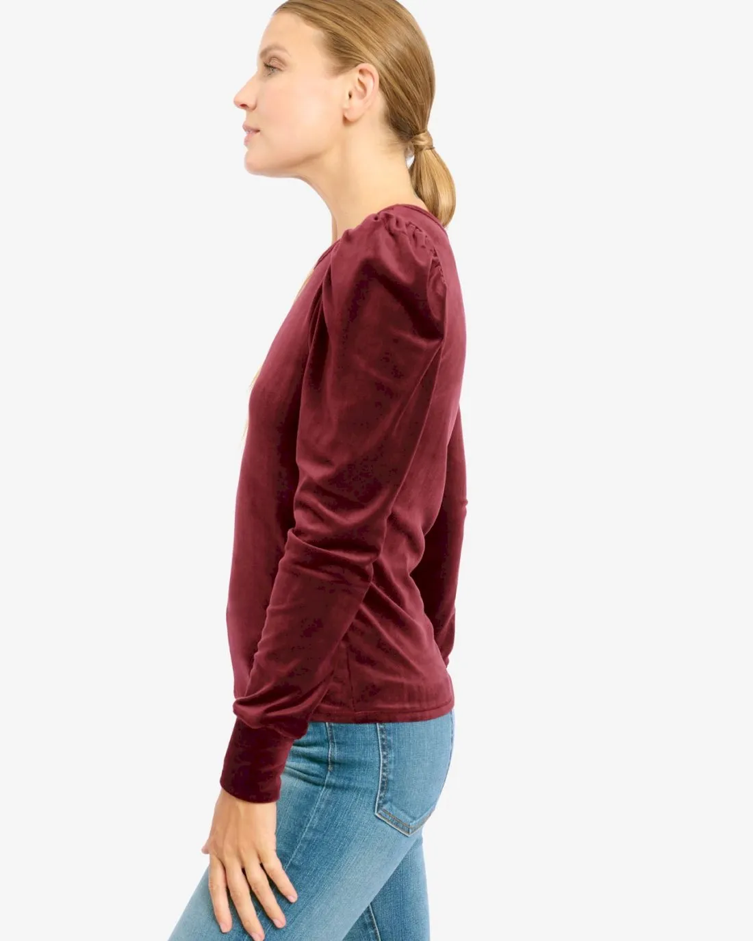 Ingrid Velour Long Sleeve Tee