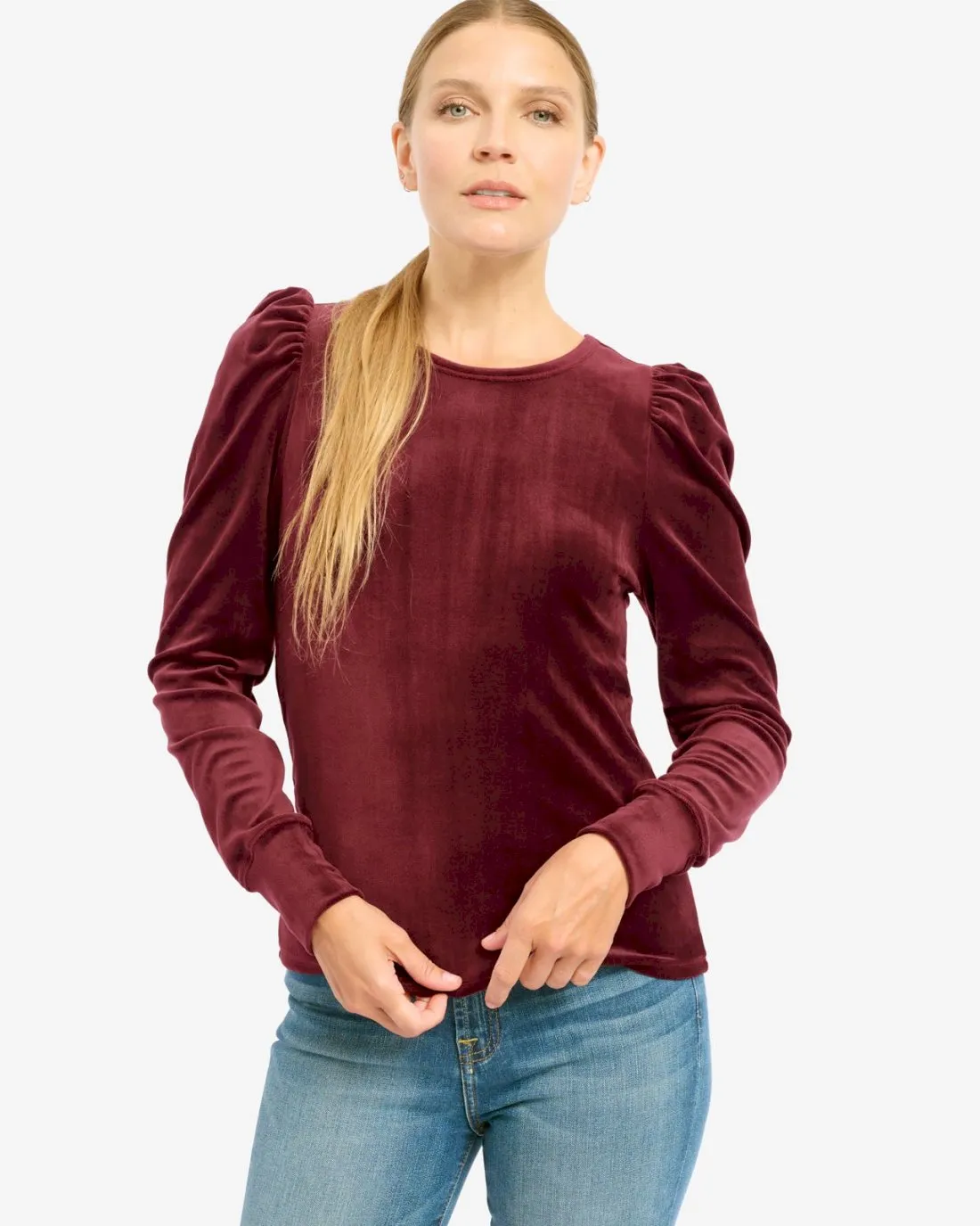 Ingrid Velour Long Sleeve Tee