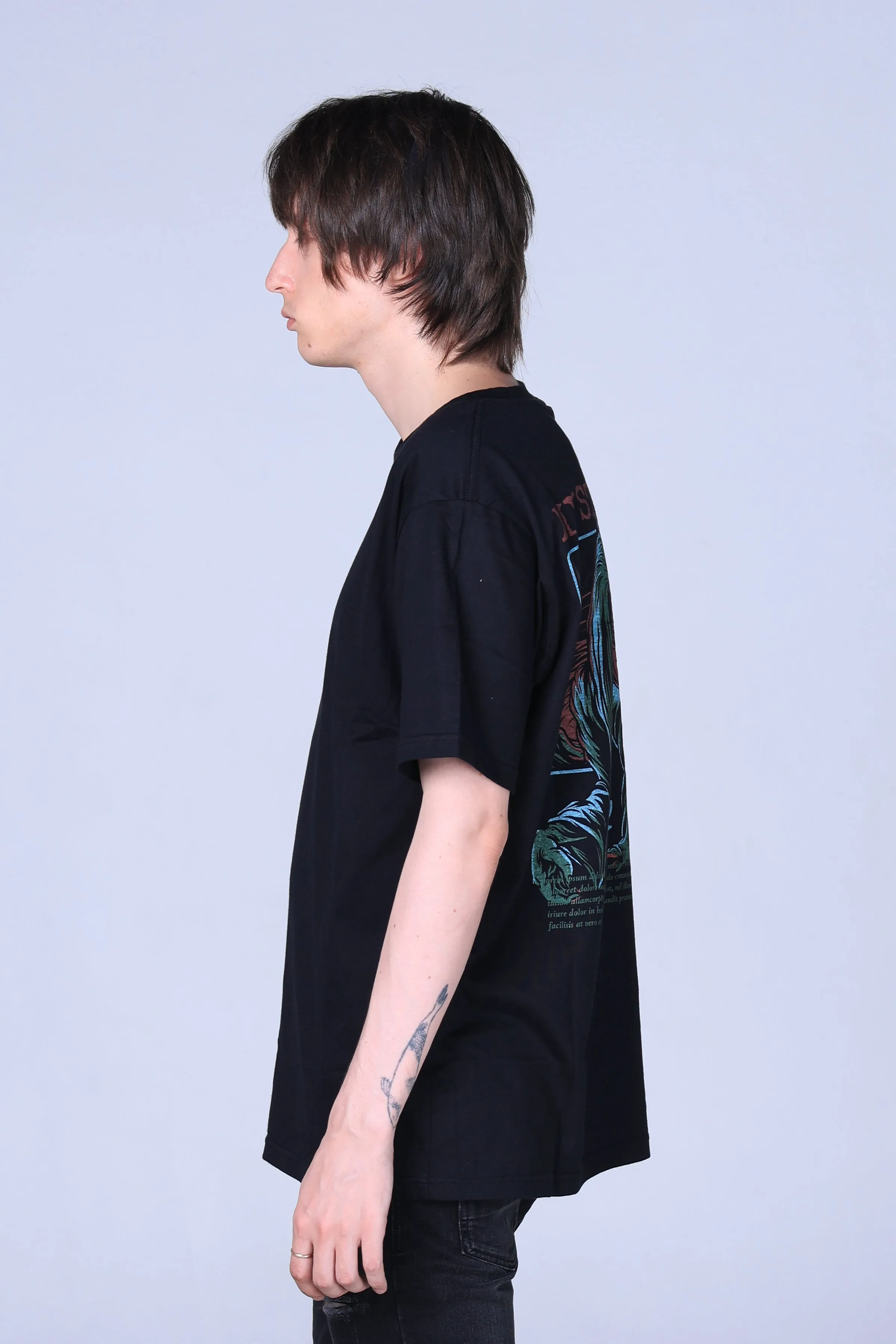 Jack Russel - Men T-Shirts - Klassik TJ-OZ2//BK Oversized Black