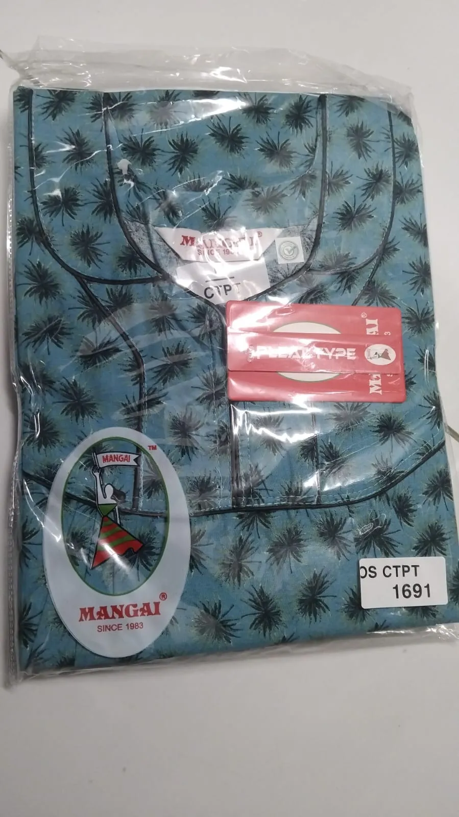 MANGAI New Regular Fit Cotton Printed Pleated Nighties - All Over Printed Stylish Nighties  | Side Cut Pocket | Front Open Zipper Type | Beautiful Nighties for Stylish Women's (PLE)