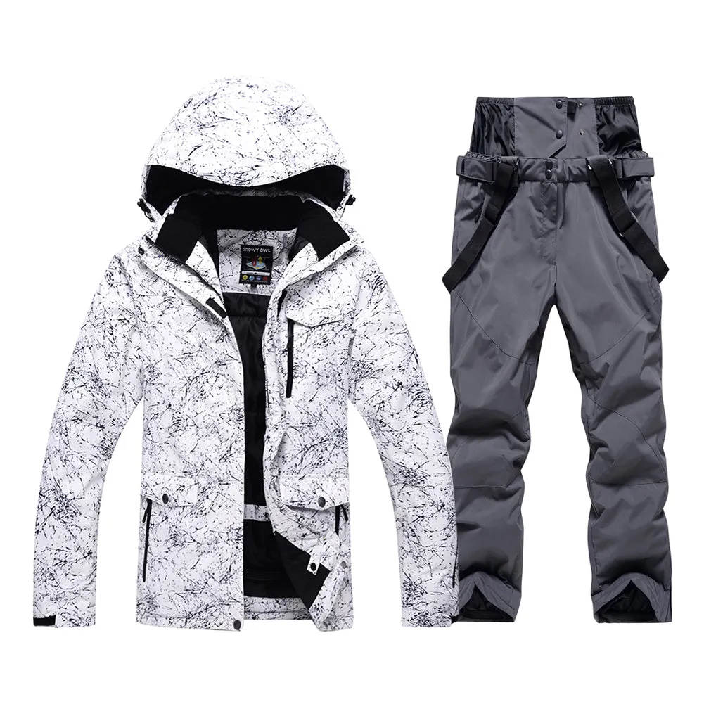 Men Snowboard Ski Jacket and Pants Set