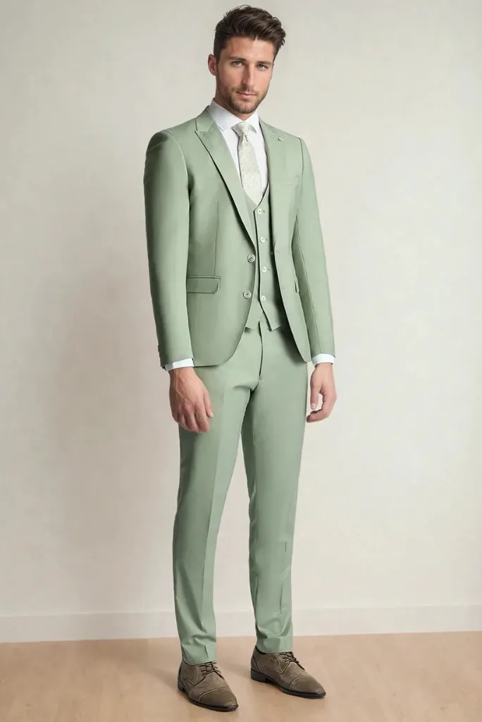 Men Stylish Sage Green Suit Formal Wear Office Wear Wedding Party Wear & Special For Every Events