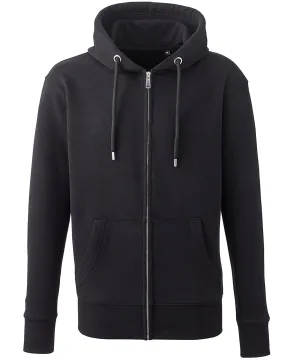 Mens Anthem full-zip hoodie | Black