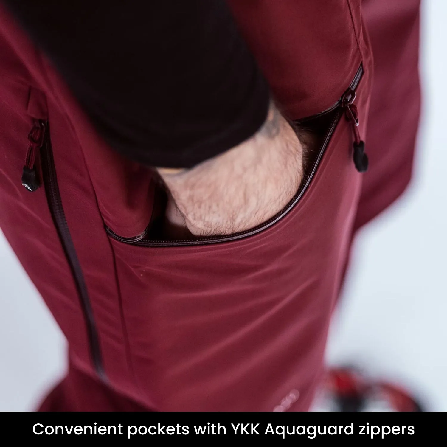 Mountain Shell Pants Burgundy | Mens