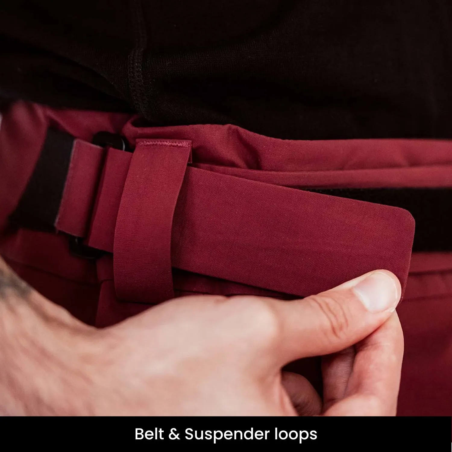 Mountain Shell Pants Burgundy | Mens