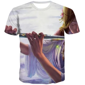 Music T shirts Men Instrument Tshirt Printed Retro T-shirts Graphic Electronic Tshirt Anime