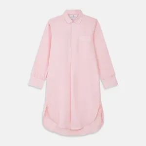 Pink Piped End-On-End Cotton Nightshirt