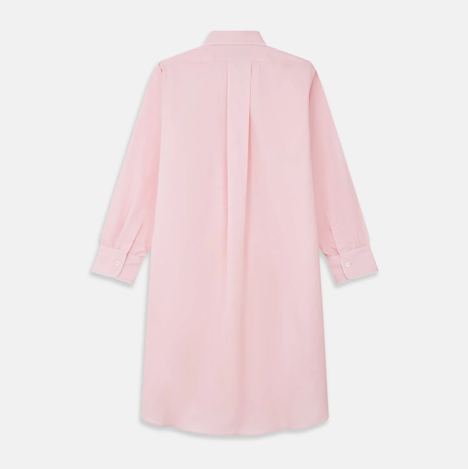 Pink Piped End-On-End Cotton Nightshirt