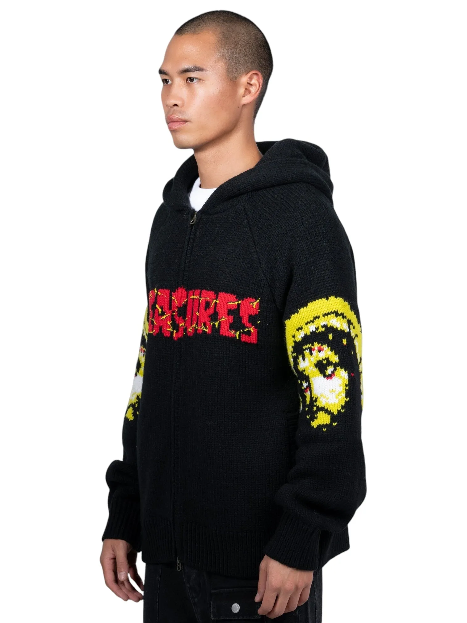 Pleasures Chosen Knitted Hoodie in Black