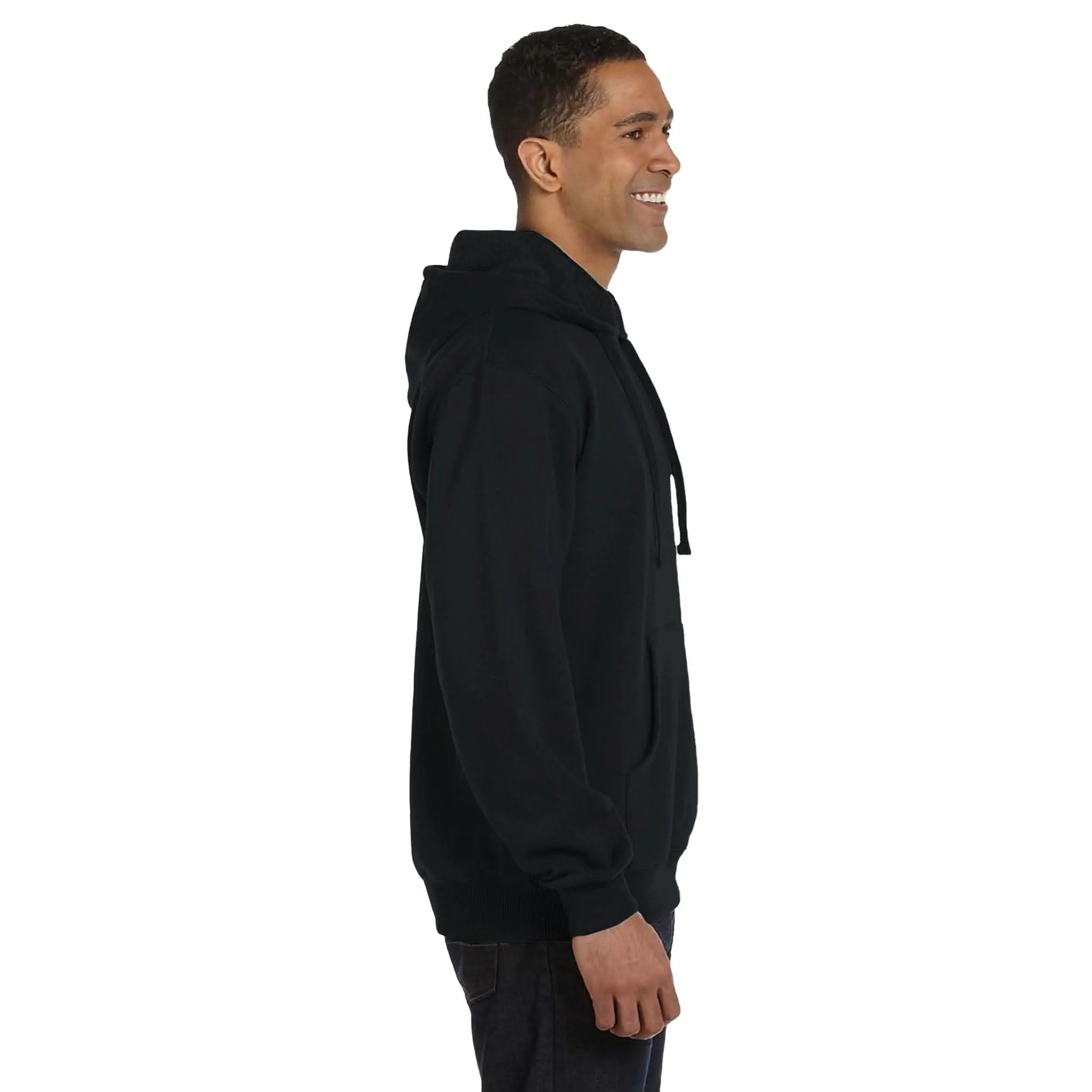 Recycled Polyester Unisex Pullover Hoodie | Econscious EC5500  Black