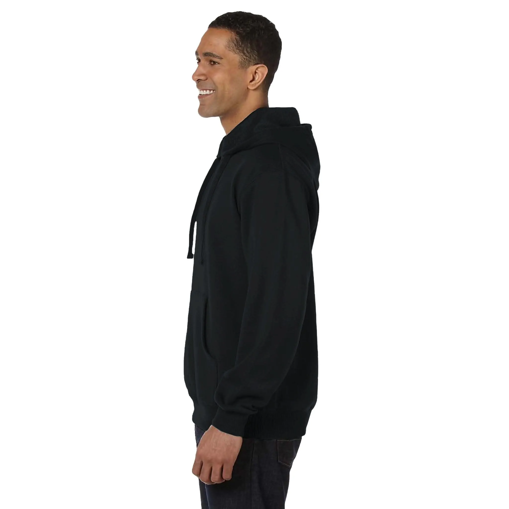 Recycled Polyester Unisex Pullover Hoodie | Econscious EC5500  Black