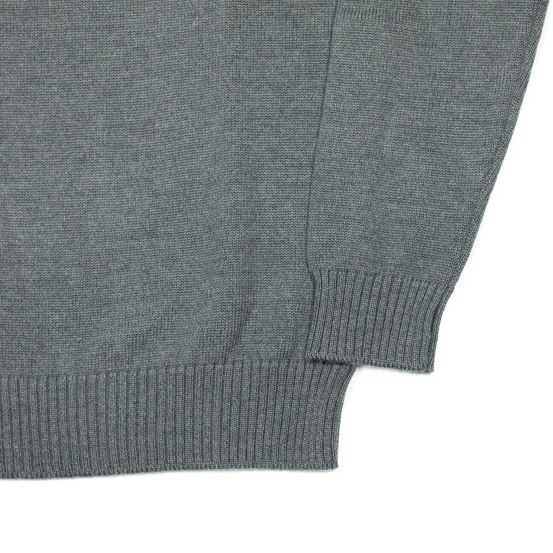 Rollneck sweater in grigio grey superfine merino wool (restock)