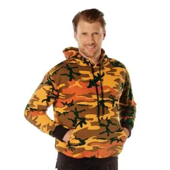 Rothco Camo Pullover Hooded Sweatshirt / Savage Orange Camo