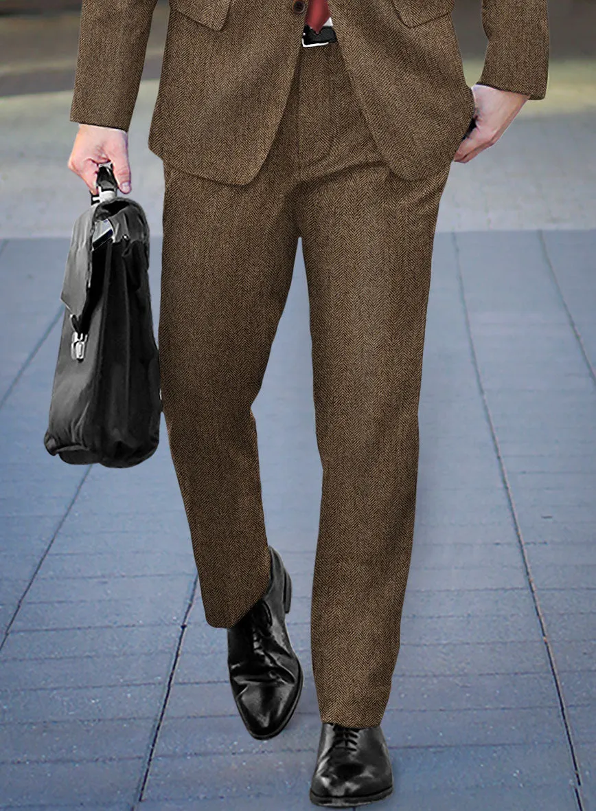 Rust Herringbone Tweed Suit