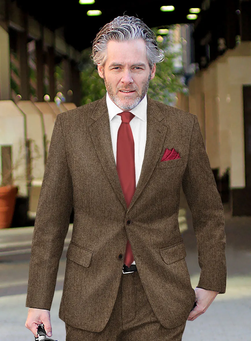 Rust Herringbone Tweed Suit