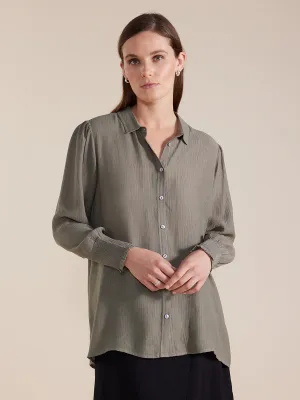 Shirred Sleeve Shirt