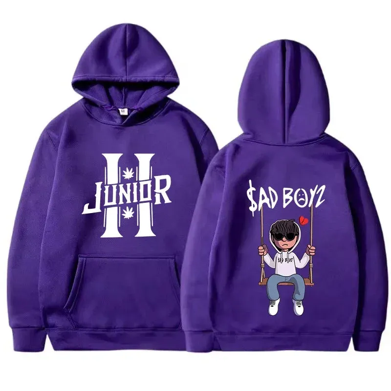 Spring Men'S Hoodies Junior H Sad Boys Harajuku Girls Hip Hop Pullover Fancy Music Gift Casual Loose Comfortable Sweatshirt