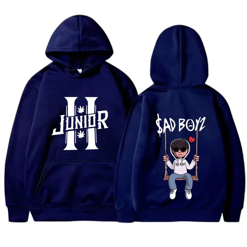 Spring Men'S Hoodies Junior H Sad Boys Harajuku Girls Hip Hop Pullover Fancy Music Gift Casual Loose Comfortable Sweatshirt