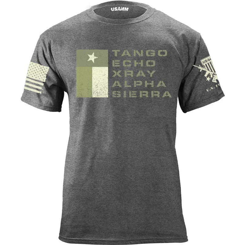 TANGO ECHO XRAY ALPHA SIERRA DRAB T-shirt