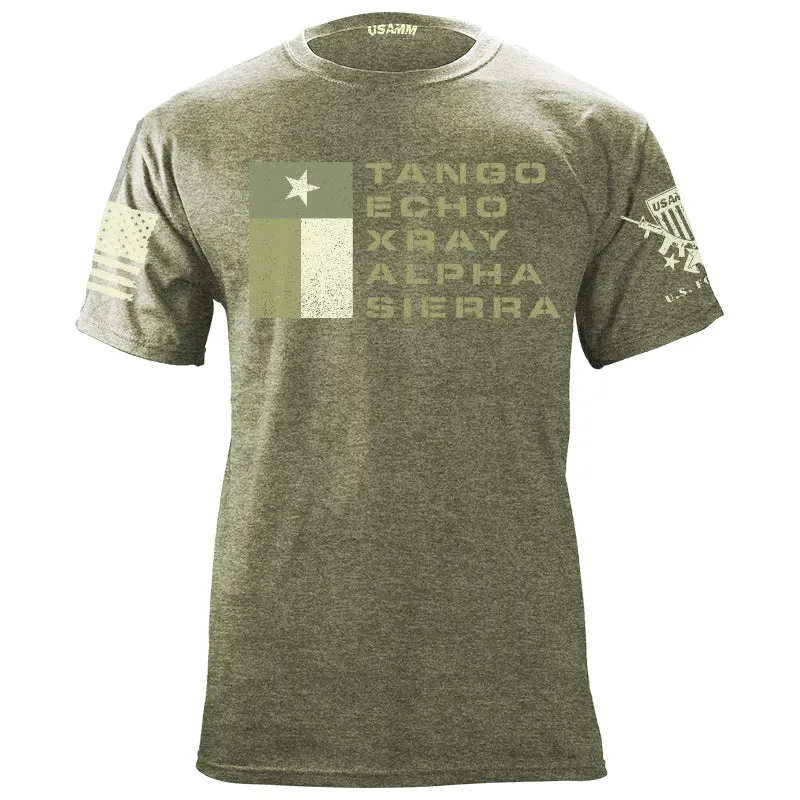 TANGO ECHO XRAY ALPHA SIERRA DRAB T-shirt