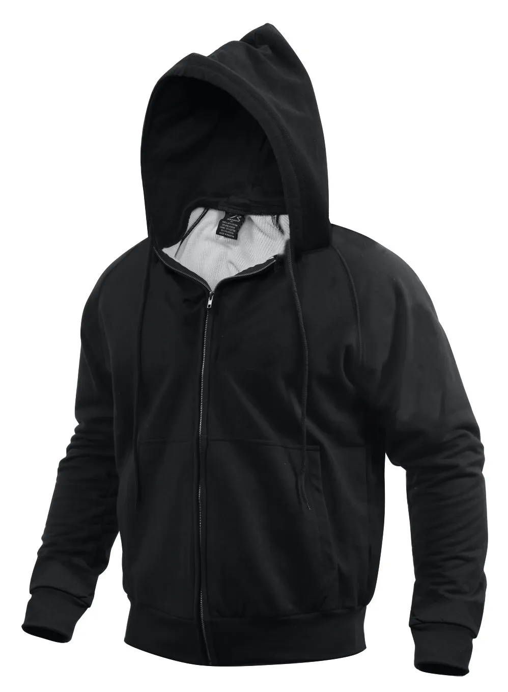 Thermal-Lined Zipper Hooded Sweatshirts