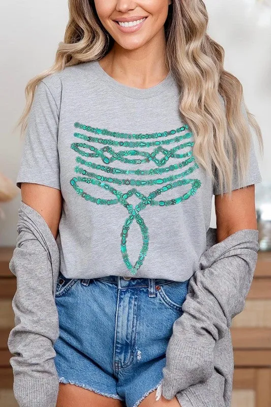 Turquoise Stone Boot Stitch Graphic T Shirts