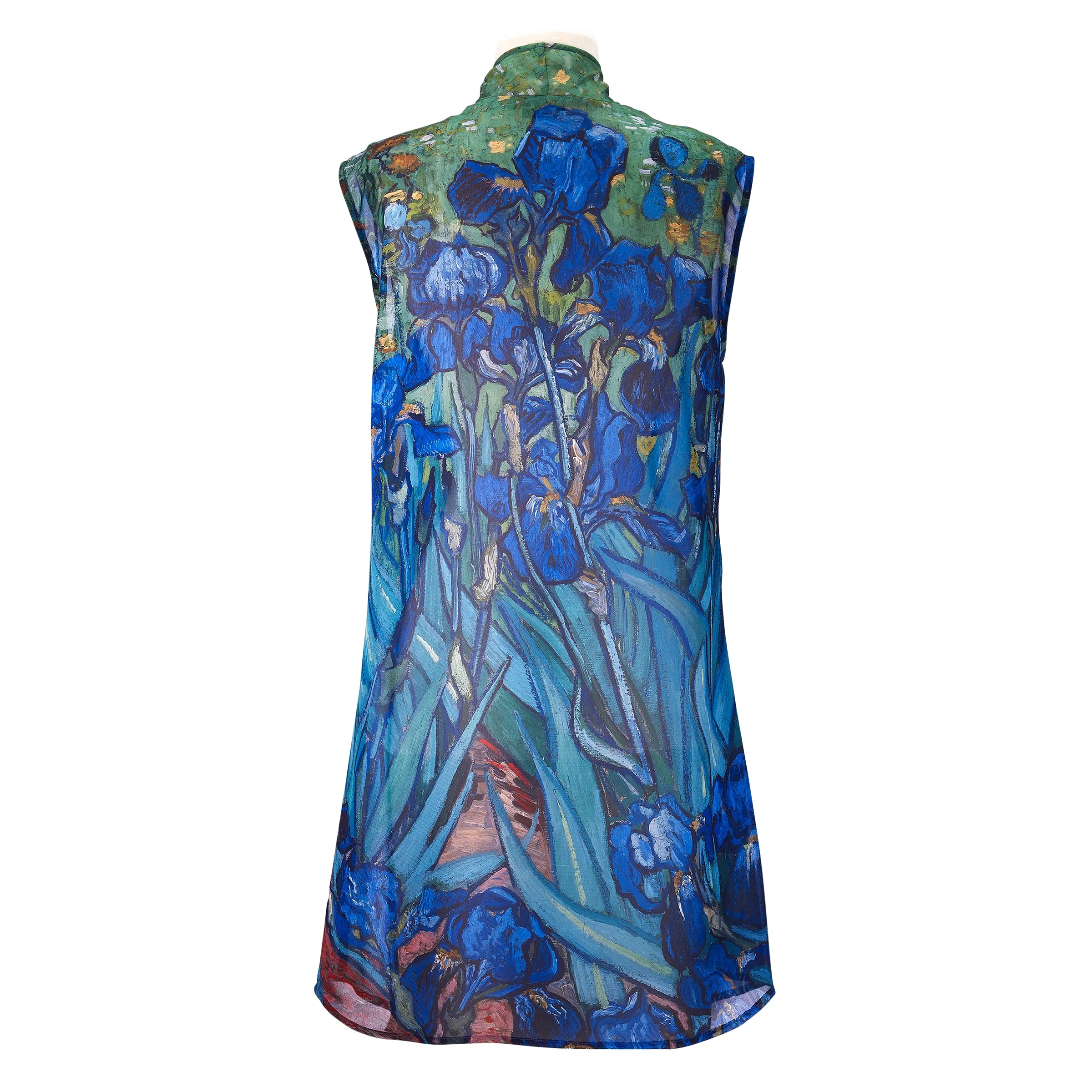 Van Gogh Irises Sheer Long Vest