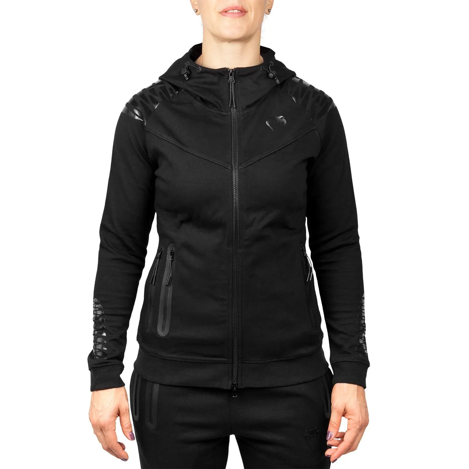 Venum Laser Hoodie - For Women - Black/Black - Exclusive